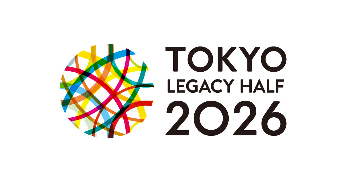国立競技場と東京都心を走るランナーのシルエットを描いたマラソンニュース画像